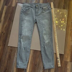 DL1961 Florence Ankle Gray Denim Jeans 29 mid rise skinny